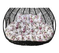 Balancelle d'extérieur 2 places en osier épais lavable pour 2 places, imperméable et résistante au soleil, parfaite pour terrasse relaxante, gris