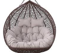 Balancelle d'extérieur 2 places, imperméable et résistante au soleil pour 2 personnes, épaisse, lavable, fourrure parfaite pour terrasse, gris