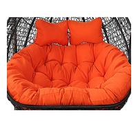 Balancelle d'extérieur en forme d'œuf pour 2 personnes - Lavable, imperméable et résistante au soleil - Hamac en osier de rechange pour 2 personnes - Fourrure de patio suspendue - Gris