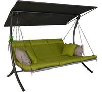 balancelle Luxus Smart - balancelle de jardin pour s'asseoir, s'allonger et se détendre, avec fonction lit, vert