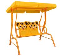 vidaXL Balançoire hollywood pour enfants jaune 115 x 75 x 110 cm Tissu