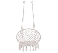 Balancelle suspendue à franges en coton - SPRINGOS - Jardin - Robuste et confortable - Design macramé