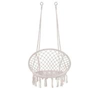Balancelle suspendue à franges en coton - SPRINGOS - Jardin - Robuste et confortable - Design macramé