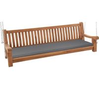 Balançoire de jardin en teck - Banc à bascule - Grand confort d'assise avec coussin résistant aux intempéries