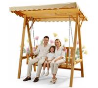 Balançoire de jardin - Modèle Hollywood - Pour deux personnes - Avec toit - Capacité maximale : 190 kg