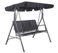 Balançoire hollywoodienne Balançoire de jardin 3 places Banc de balançoire suspendu Banc 5 - Gris