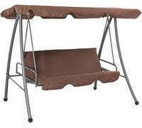 Balançoire de style hollywoodien avec auvent, balançoire de jardin, structure de balançoire, balançoire pour jardin, structure de support pour balançoire, couleur marron café