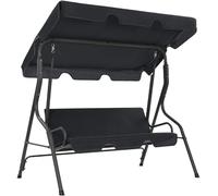 Balançoire de style hollywoodien, balançoire de jardin, structure de balançoire, balançoire pour jardin, support de balançoire, couleur anthracite, dimensions : 170 x 110 x 153 cm