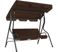 Balançoire de style hollywoodien, balançoire de jardin, structure de balançoire, balançoire pour jardin, support de balançoire, couleur marron café, dimensions : 170 x 110 x 153 cm