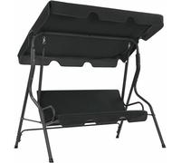 Balançoire de style hollywoodien, balançoire de jardin, structure de balançoire, balançoire pour jardin, support de balançoire, couleur anthracite, dimensions : 170 x 110 x 153 cm