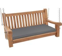 Balançoire d'extérieur Joyce avec coussin, bois de teck, 120 cm