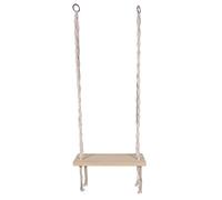 Balançoire en Bois "Macramé" 150cm Blanc & Naturel