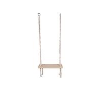 HOME DECO FACTORY, HDO0129, Balancoire Macramé Bois M6, Fauteuil Suspendu Exterieur, Mobilier, Mobilier d'Extérieur, Assise d'Extérieur, 60x150x20 cm, Blanc
