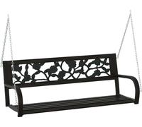 Balançoire hollywoodienne 125 cm acier et plastique noir
