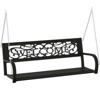 Balançoire hollywoodienne 125 cm acier et plastique noir