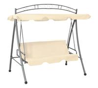 Balançoire hollywoodienne avec toit 198 cm tissu et acier balançoire banc
