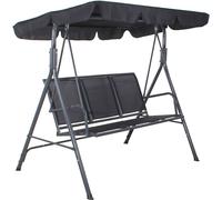 Balançoire hollywoodienne Balançoire de jardin 3 places Banc de balançoire suspendu Banc 5 - Gris