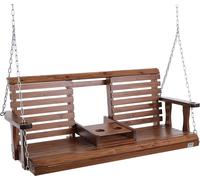 Balançoire hollywoodienne VEVOR en bois de cèdre, 1523x710x600mm, balançoire de terrasse pour la cour et le jardin, capacité de charge améliorée d'environ 400 kg, banc de chaise à bascule robuste avec