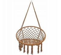 Balançoire suspendue Fauteuil suspendu Balançoire de jardin Nid de cigogne Jardin Siège Boho Marron