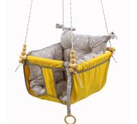 Balançoire suspendue pour bébés et enfants avec coussin | Balançoire en tissu jusqu'à 60 kg | Indoor Outdoor Balançoire bébé pour jardin balcon chambre | sûr & doux