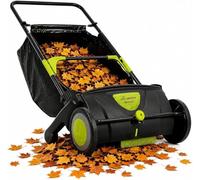 Balayeur à Feuilles Manuel écologique, Alternative Aux Souffleurs Feuilles | Ramasseur à Pousser, Largeur De 21 Pouces, Hauteur Réglable Sans Outil, Avec Sac De 100 L, Pour Les Débris De Pelouse Secs