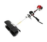 Balayeuse à essence 2 temps Balai à gazon 52 CC 1,7 kW 2,3 CV | Balai à essence avec réservoir de 1 l et plaque de choc, pelle à neige portable pour cour, allée, jardin