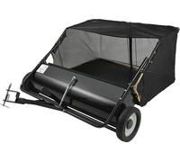 Balayeuse à gazon - Balayeuse à feuilles et à gazon à atteler à une tondeuse autoportée - Largeur de travail 127 cm - Hauteur de balayage réglable - Construction robuste - Avec collecteur de feuilles 