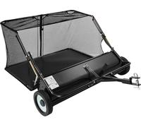 Balayeuse à gazon - Balayeuse à feuilles pour tondeuse autoportée - Largeur de balayage 122 cm - Filet de ramassage 566 L - Hauteur de balayage réglable - Ramasseur de feuilles - Pour tracteur tondeus