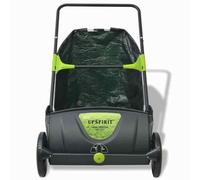 Balayeuse à Gazon Manuelle pour Le Nettoyage d'automne, Grand Sac De 100 L | Ramasseur De Feuilles Manuel, Largeur De Balayage De 21 Pouces, Brosse Réglable En Hauteur, Pour Pelouses, Allées, Terrasses