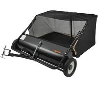 Balayeuse à gazon VEVOR, balayeuse à gazon de 127 cm pour tondeuse autoportée à tracter, balayeuse à feuilles, balayeuse à feuilles robuste avec hauteur de balayage réglable, ramasse-feuilles, pour co
