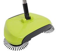 Balayeuse à Pousser et Brosse Rotative Bac à Poussière | Poignée Réglable, Tubes en Acier Inoxydable, Rotation à 360 Degrés, Ramassage Avant des Débris, pour Parquet