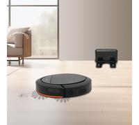 Balayeuse, Balayeuse 3 en 1, Balayeuse sans fil, Aspirateur robot intelligent, Noir