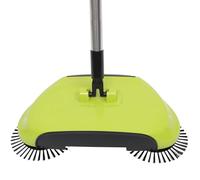 Balayeuse de Sol Bac à Poussière Intégré Manuelle | Brosse Rotative à 360 Degrés, Poignée Réglable, Trois Tubes en Acier Inoxydable, pour Appartements et Maisons