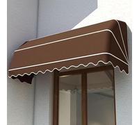 Balcon d'extérieur réglable sans perçage, manivelle, résistant aux UV et imperméable, facile à installer pour terrasse et terrasse - Auvent rétractable manuel en alliage d'aluminium