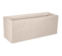 Balconnière - EDA - Volcania Up - 25 L - Intérieur/Extérieur - Décor Pierre - 59 x 19,5 x H. 22,8 cm - Beige Calcaire