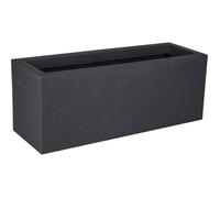 Balconnière - EDA - Volcania Up - 25 L - Intérieur/Extérieur - Décor Pierre - 59 x 19,5 x H. 22,8 cm - Gris Anthracite
