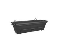 Elho Balconnière Green Basics Allin1 50 – L 25,5×49×16,5 cm – Soucoupe intégrée – Living Noir