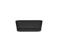 Elho Greenville Long 50 - Planteur pour Extérieur - Plastique 100% recyclé - Ø 49.0 x H 18.0 cm - Noir/Living Noir