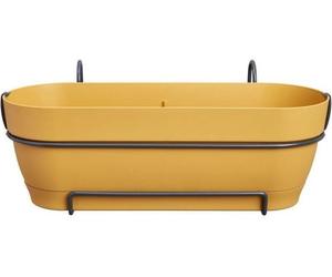 Balconnière Ovale Elho Vibia Campana Allin1, Plastique, Réservoir, 50,4 x 26 x 17,7 cm, Jaune Miel