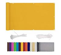 Balcony0,8 x 8,5 m - Protection UV en polyéthylène haute densité avec attaches en nylon, parfaite pour terrasse, jardin, balustrade, intimité, solution extérieure jaune, 0,8 x 8,5 m