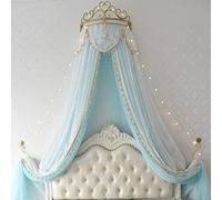 Baldaquin avec moustiquaire, Ciel de lit couronne en métal avec moustiquaire dentelle, 2 pièces, 1,2-2,0 m(D,1.8m (for a 6)