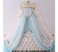 Baldaquin avec moustiquaire, Ciel de lit couronne en métal avec moustiquaire dentelle, 2 pièces, 1,2-2,0 m(H,2.0m (for 6.6 ft bed))