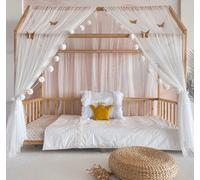 Baldaquin de lit, baldaquin de lit blanc écru pour lit d'enfant, chambre d'enfant, baldaquin, rideau de lit, baldaquin pour chambre de princesse, 340 cm