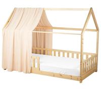 Baldaquin de lit « Cabane » en gaze de coton Jeann - 130 x 390 cm - Poisson | par SEVIRA KIDS