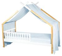 Baldaquin de lit « Cabane » en gaze de coton Jeann - 420 x 130 cm - Bleu | par SEVIRA KIDS