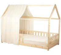 Baldaquin pour lit de bébé en gaze de coton Jeann - 130 x 330 cm - Écru | par SEVIRA KIDS