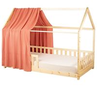 Baldaquin pour lit de bébé en gaze de coton Jeann - 130 x 360 cm - Terracotta | par SEVIRA KIDS