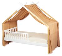 Baldaquin pour lit de bébé en gaze de coton Jeann - 420 x 130 cm - Camel | par SEVIRA KIDS