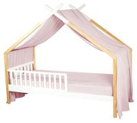Baldaquin pour lit de bébé en gaze de coton Jeann - 420 x 130 cm - Rose | par SEVIRA KIDS