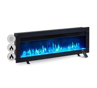 BALDERIA Agnes 40" Foyer Électrique - Foyer électrique encastré avec Chauffage 1000/2000 W, Effet de Flamme 3D réaliste, Télécommande programmable, Minuterie, Thermostat - Noir